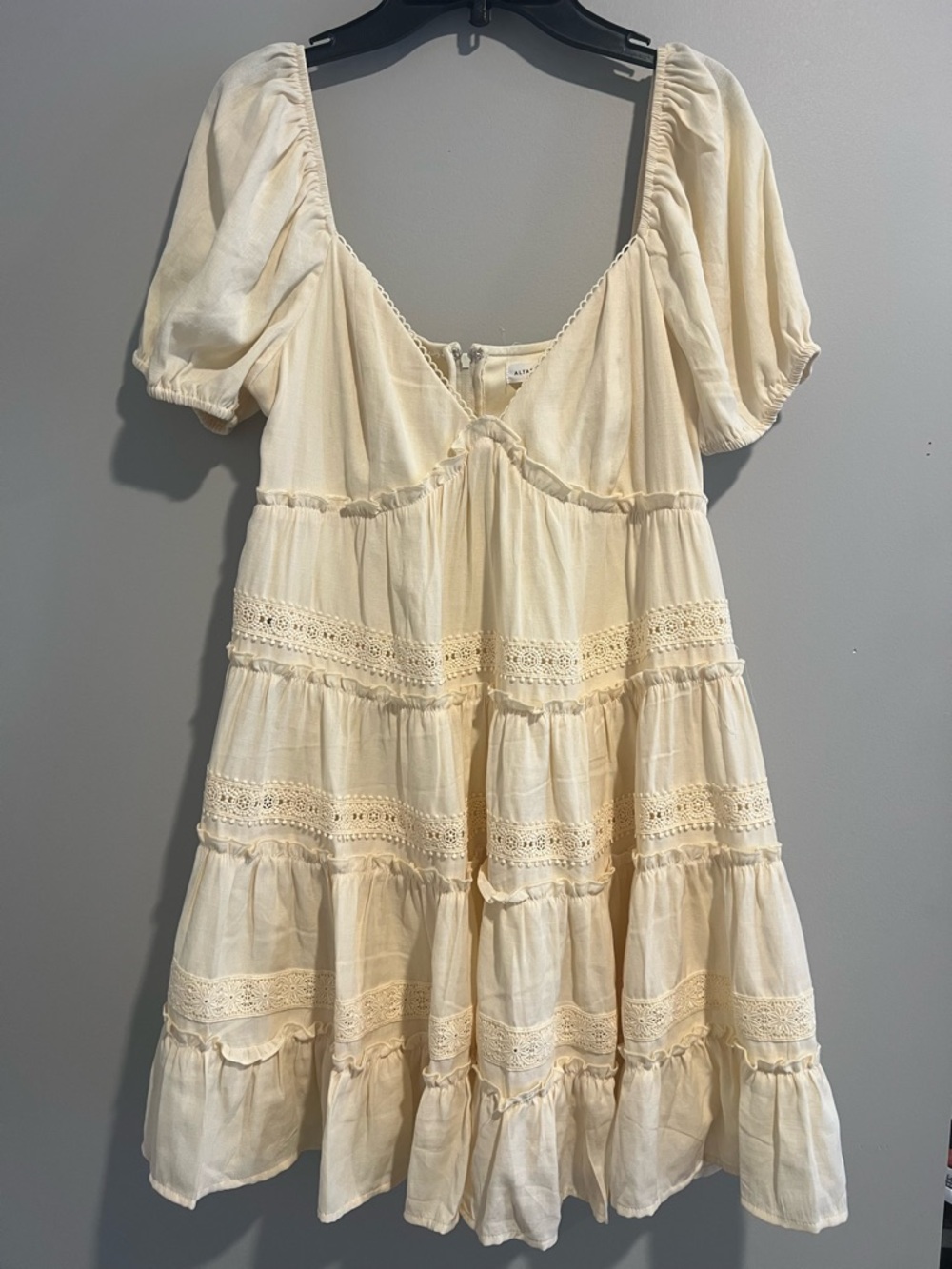 Altar'd State Pale Yellow Ruffled Sundress